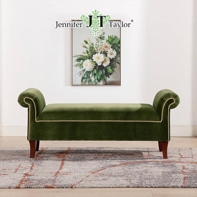 ロールアームベンチ  ベロアグリーン V036