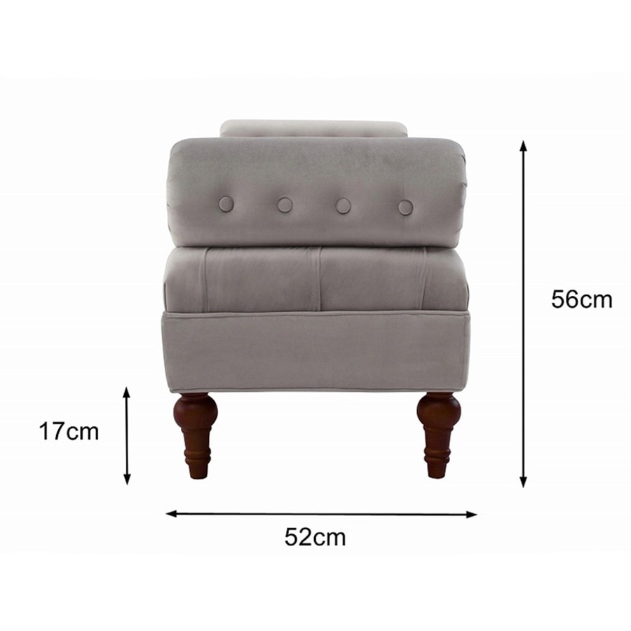 ボルスターベンチ Jocelyn 865 Velour Gray