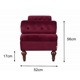 ボルスターベンチ Jocelyn 884 Velour Burgundy
