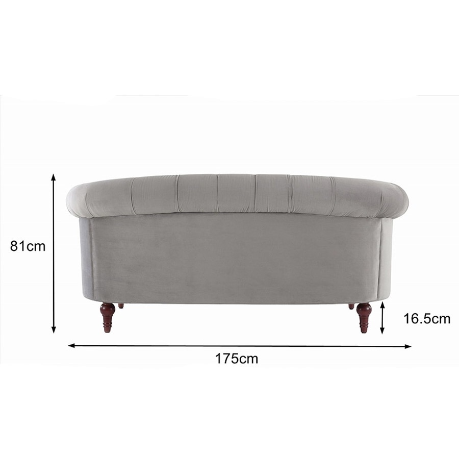 新品ジェニファーテイラー3PソファLa Rosa 865 Velour Gray 新品ジェニファーテイラー3PソファLa Rosa 865 Velour Gray