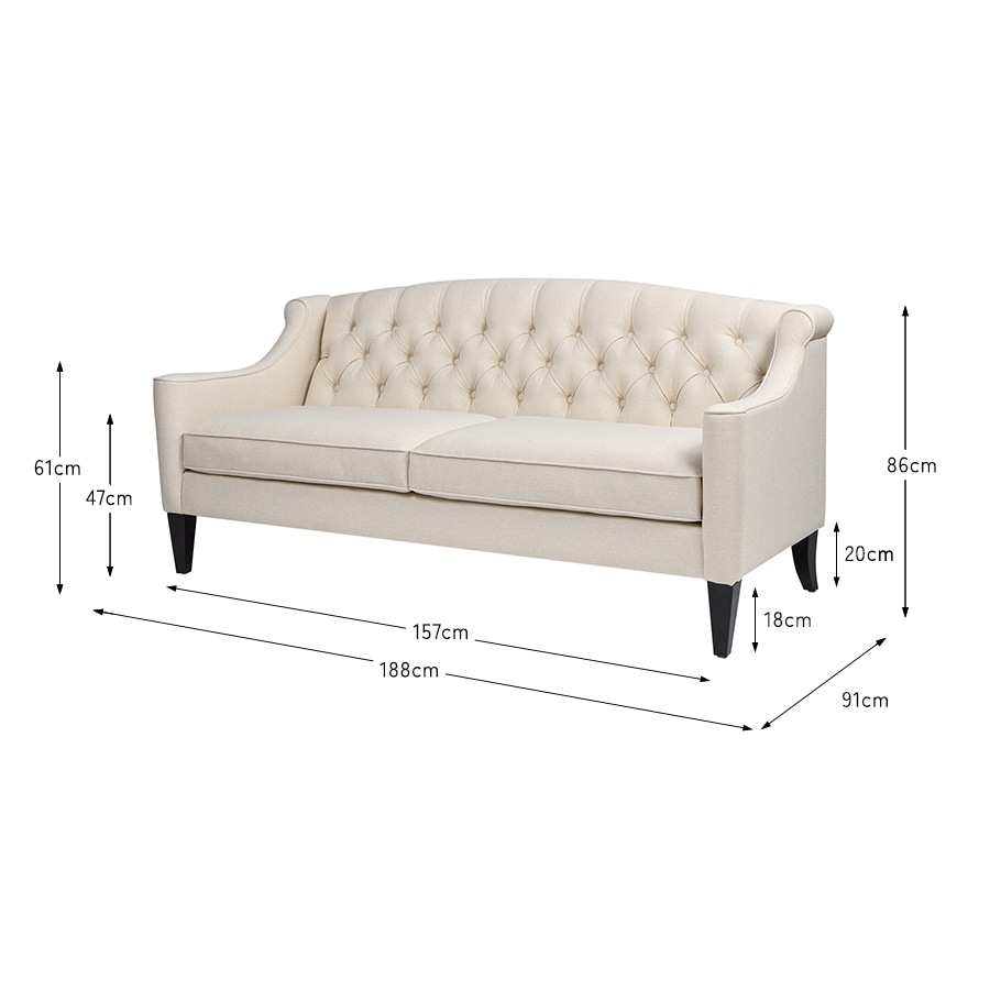 3人掛け ソファ KEN 970 Beige