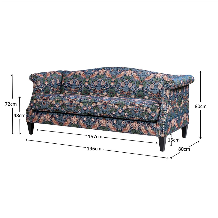 3人掛け ソファ Elaine Strawberry Thief VI02