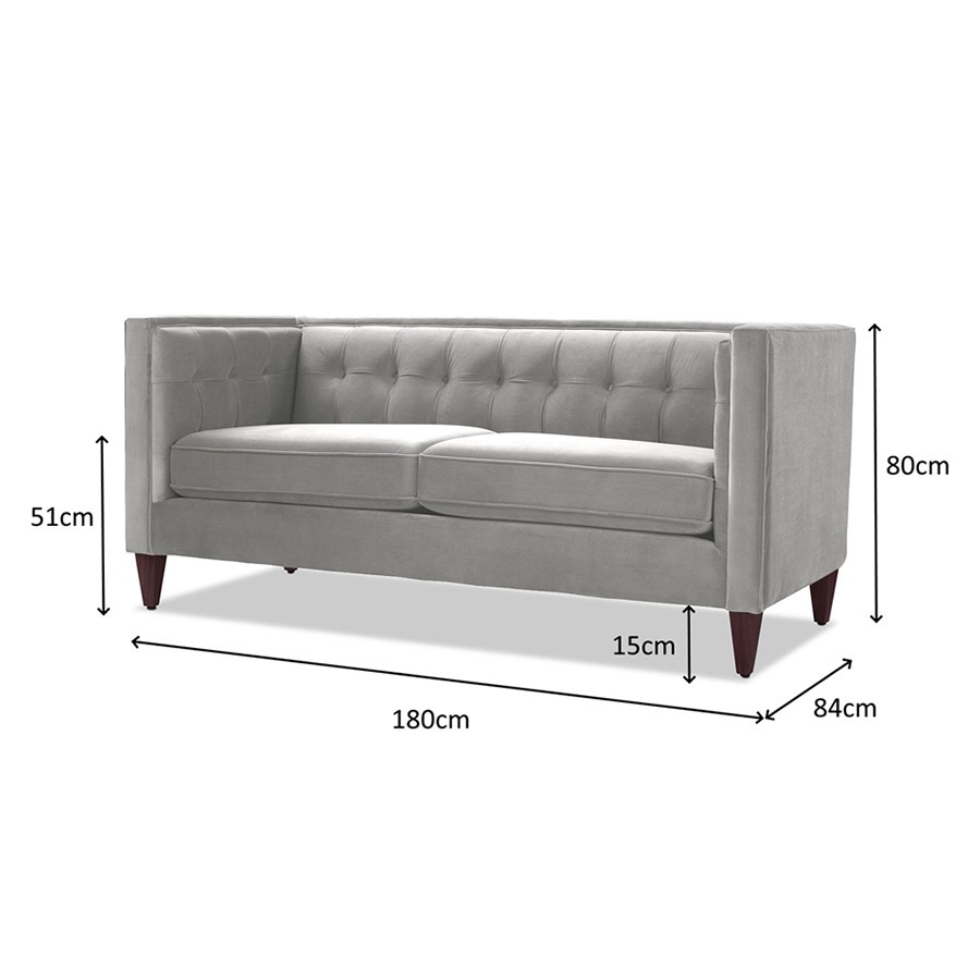 2人掛ソファ Jack 865 Velour Gray