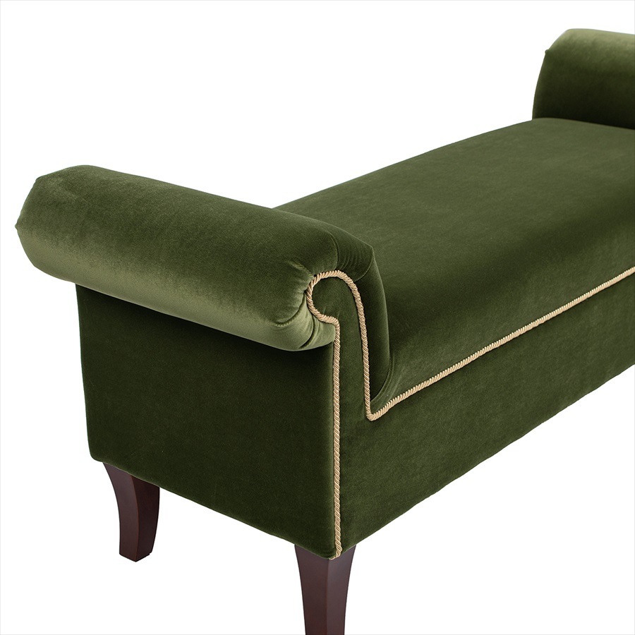 ロールアームベンチ  ベロアグリーン V036