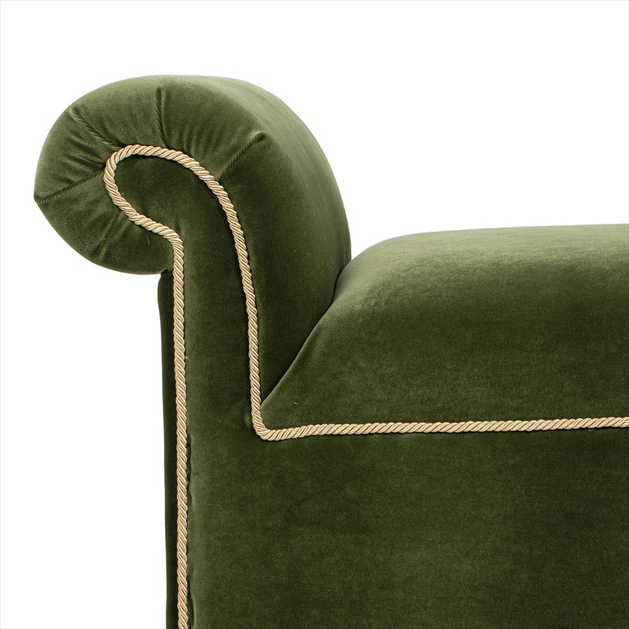 ロールアームベンチ  ベロアグリーン V036