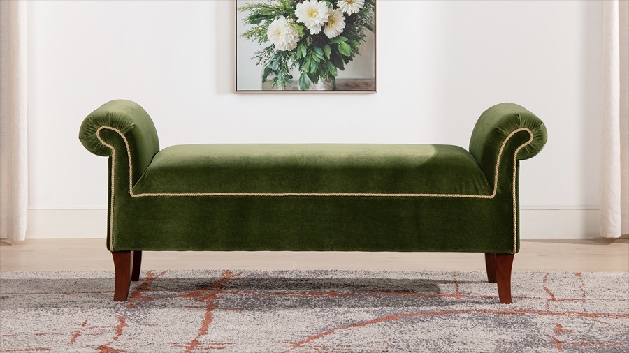 ロールアームベンチ  ベロアグリーン V036