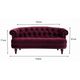 2人掛けソファ La Rosa 884 Velour Burgundy