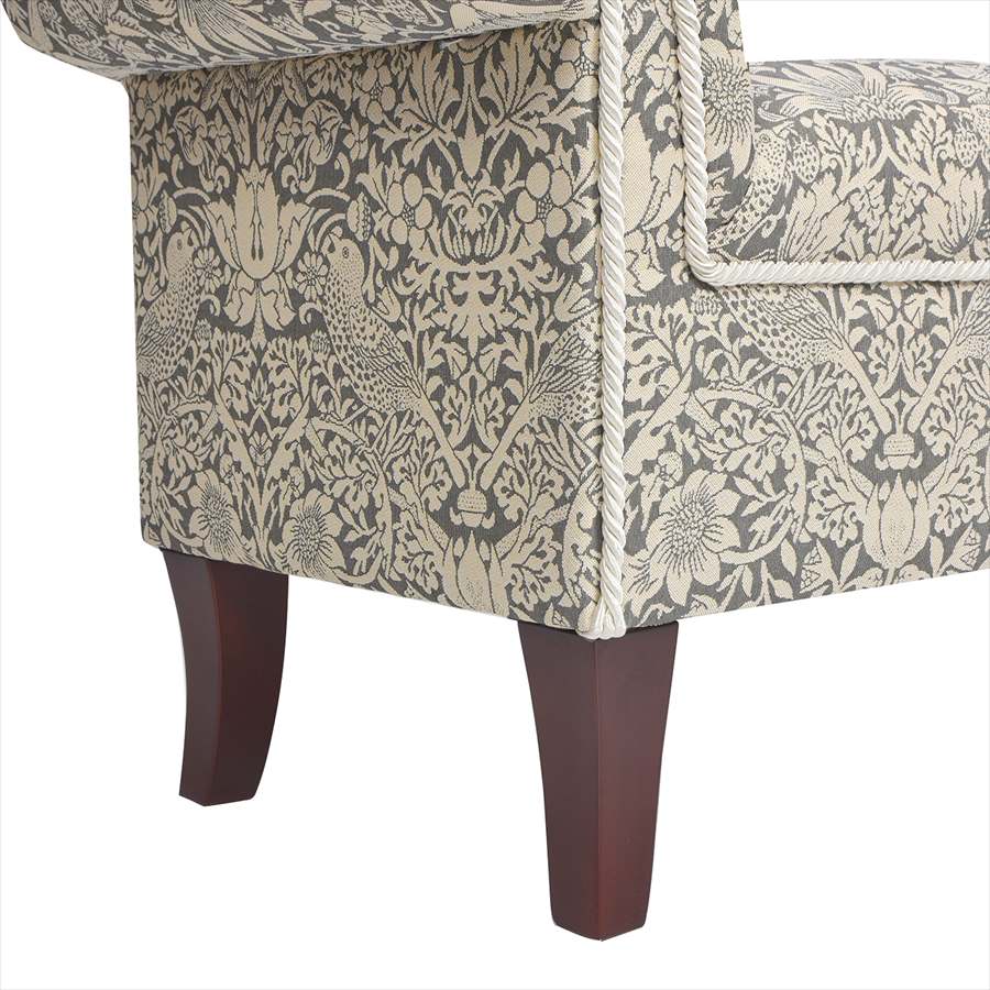 ロールアームベンチ Strawberry Thief Gray VI04