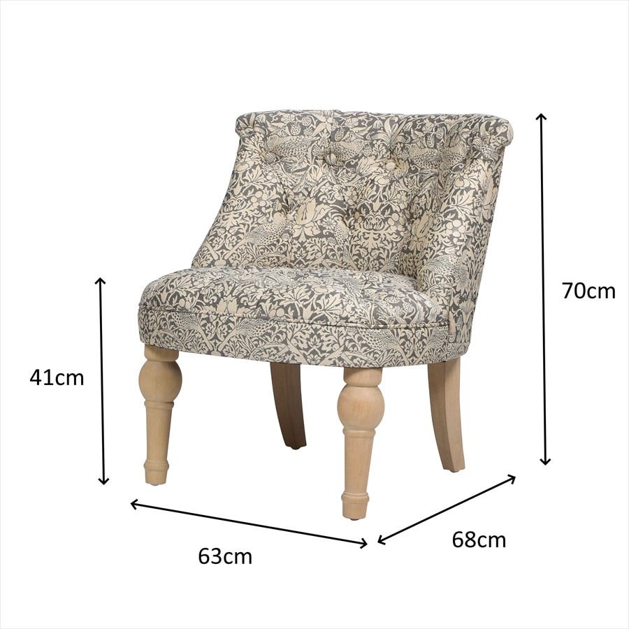 1人掛ラムズゲイトチェア Strawberry Thief Gray VI04