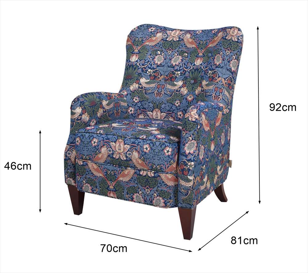 1人掛アームチェア Strawberry Thief VI02