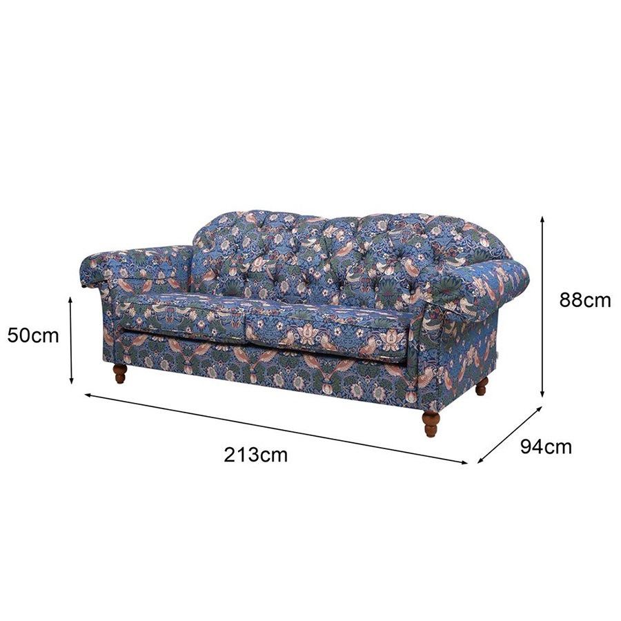 3人掛ソファ Arabelle Strawberry Thief VI02