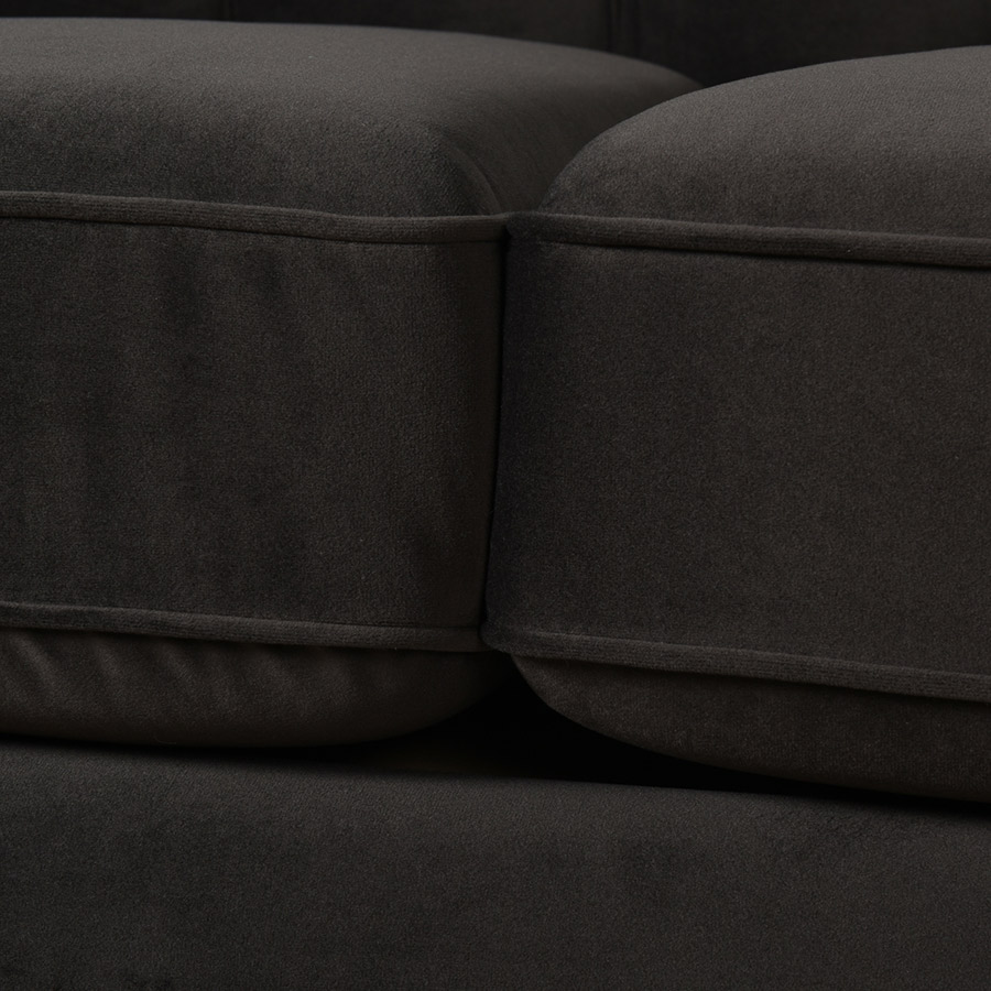 2人掛ソファ Jack 860 Velour charcoal Gray