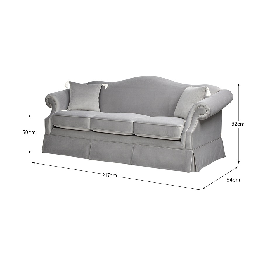 セミオーダー 受注生産 3人掛けソファ クッション付き