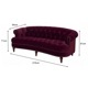 3人掛けソファ La Rosa 884 Velour Burgundy