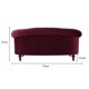 2人掛けソファ La Rosa 884 Velour Burgundy