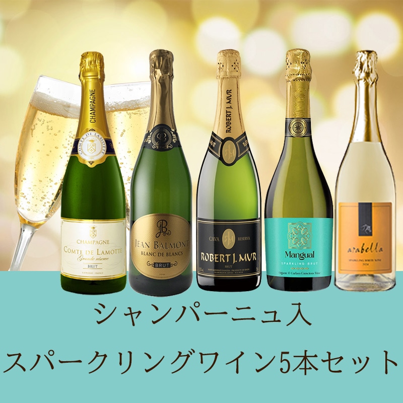 シャンパーニュ入りスパークリング5本セット