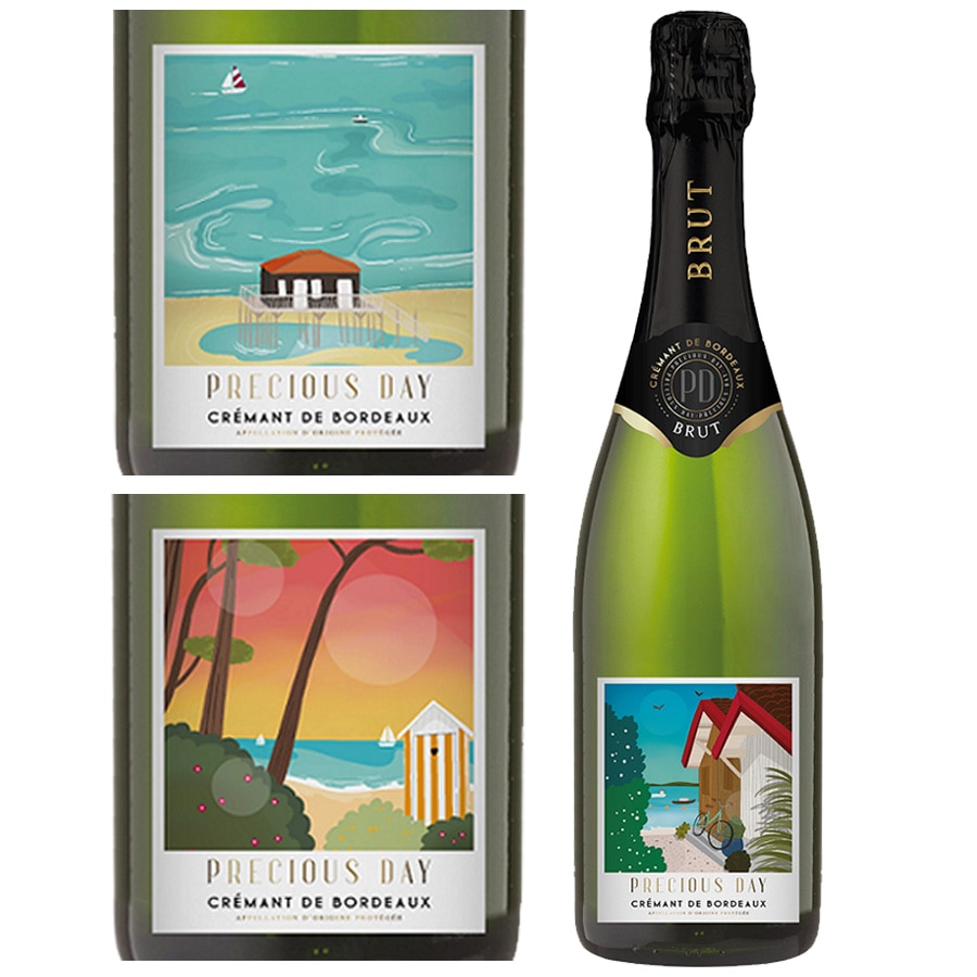 クレマン・ド・ボルドー・ブリュット・プレシャス・デイ ※エチケットはランダムです。選択できませんのでご注意ください。
