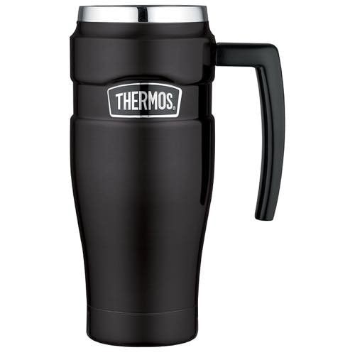サーモス Thermos Stainless King Travel Mug, 16-Ounce 取っ手付き マグ 450ml ブラック アメリカキッチン雑貨|5,001-10,000円|予算