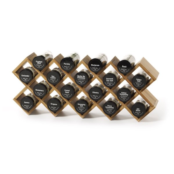 スパイス入りスパイス瓶18点セット Kamenstein 5085178 竹製スパイス