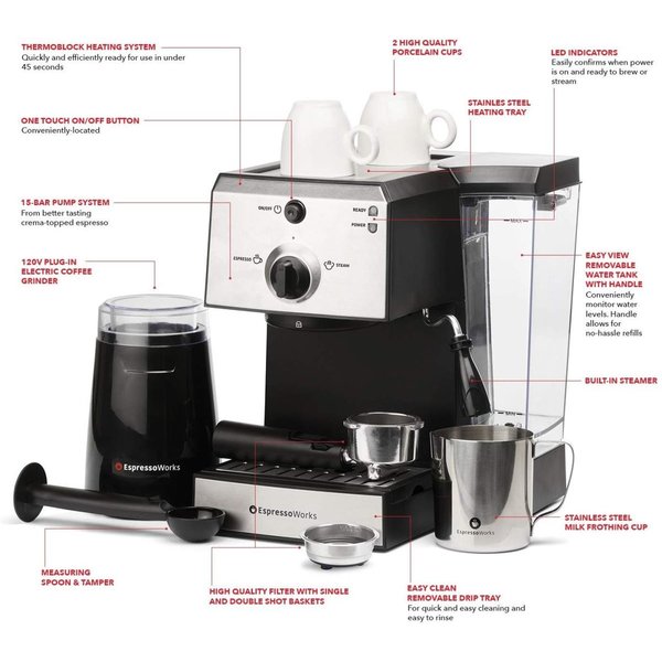 EspressoWorks エスプレッソマシン AEW1000 スチーマー 泡立て器