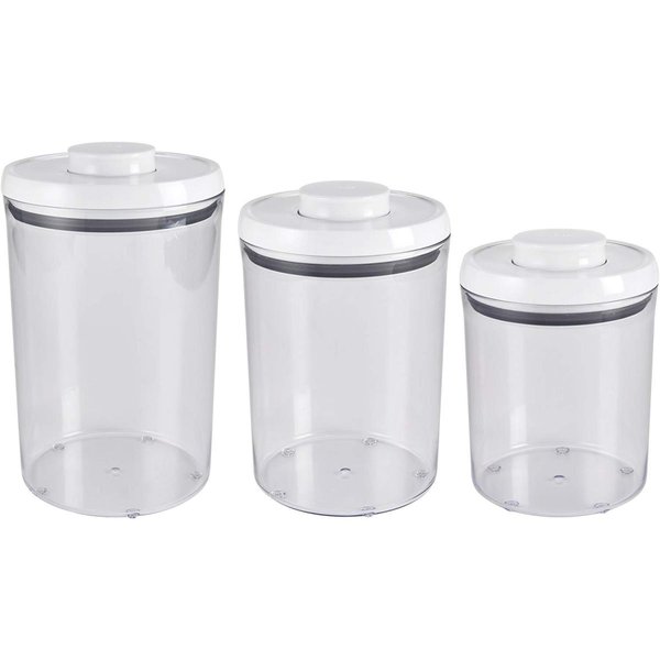 オクソー 食品保存容器セット OXO 1128780 キャニスター 3個入り密封 POP式 丸型|オクソー oxo|ブランド