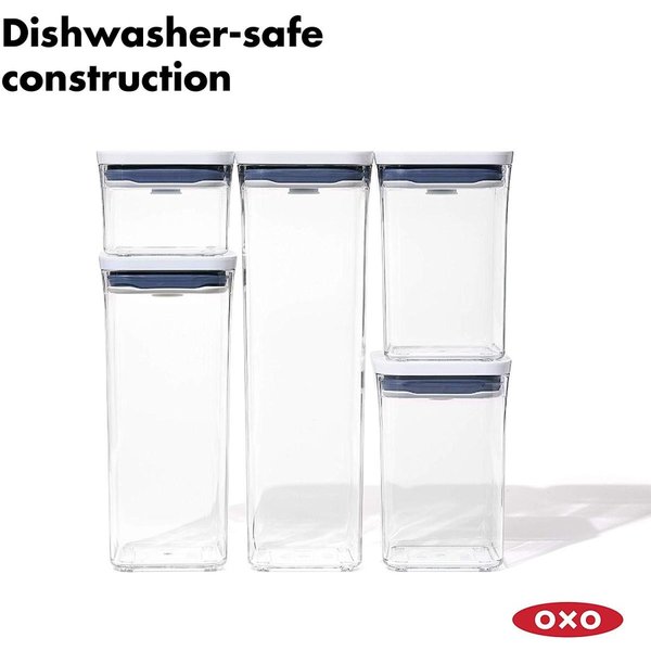 オクソー　oxo 食品保存容器 5個セット 透明 オクソー 食品保存容器 OXO 11235900 POP式 漏れ防止 密封 タッパー