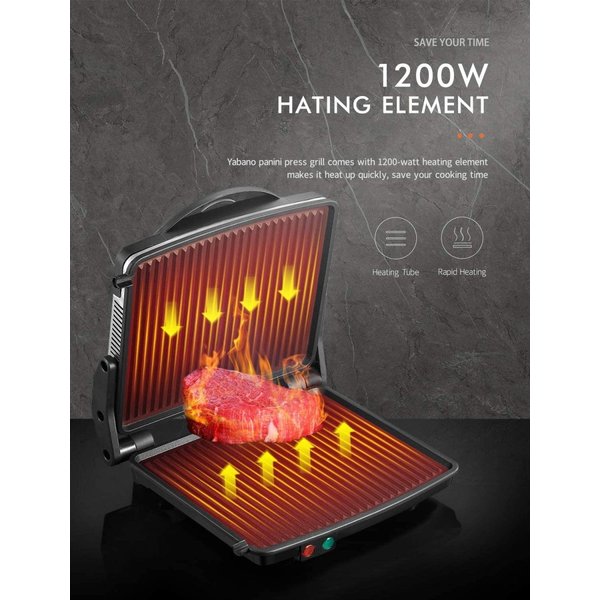 ヤバノ 電気グリル Yabano GT43 パニーニプレス ホットサンド