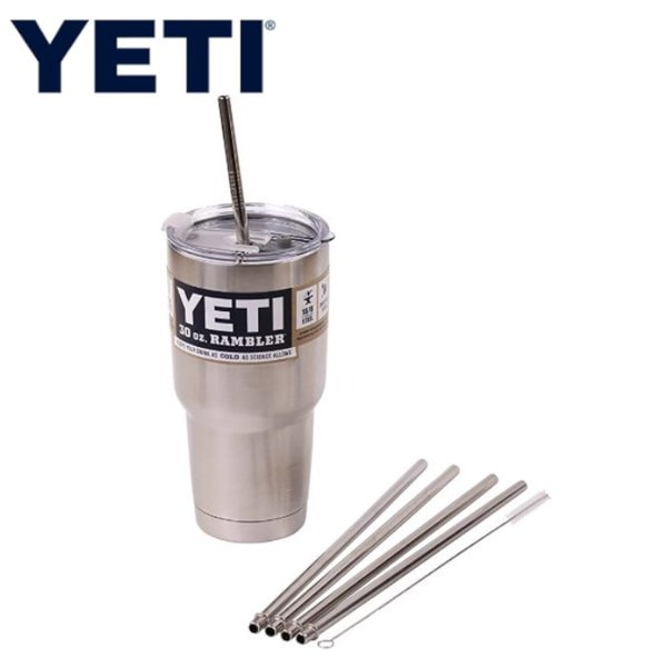 YETI】タンブラー用ストロー ストローホール フタ Stainless