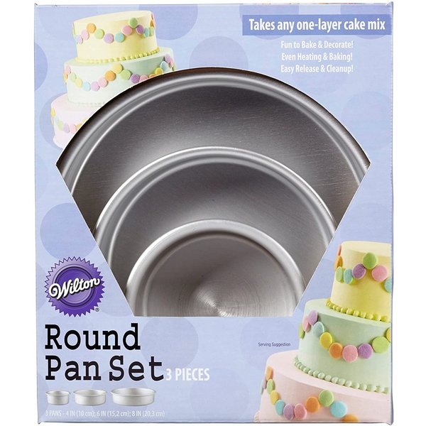 ウィルトン アルミニウムラウンドケーキ型セット Wilton 2105-0472 3点 
