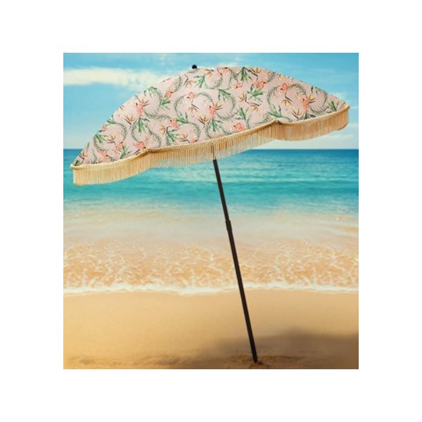 ビーチパラソル 軽量 バッグ付き 100％UVカット Flamingo|アウトドア・キャンプ用品