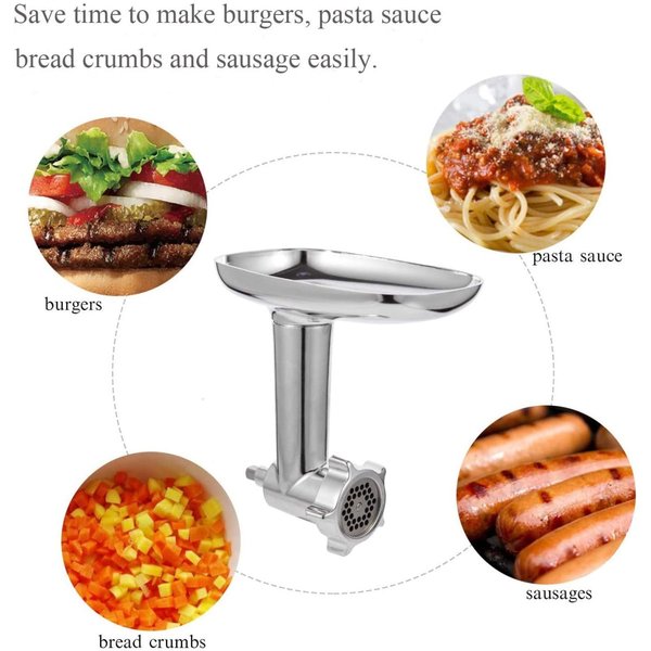 KitchenAid フードグラインダーアタッチメント 5KSMFGAG Amazon | KitchenAidスタンドミキサー用金属製フード