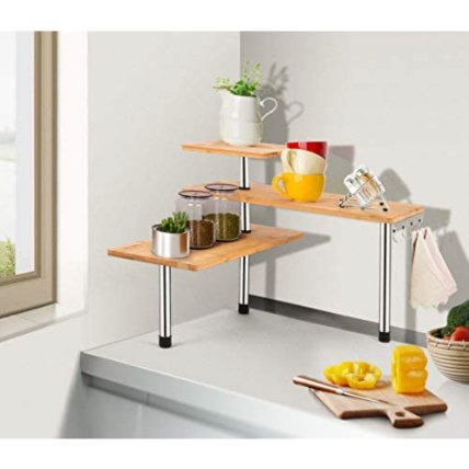 キッチン整理 収納ラック 3段 隙間収納 棚 竹 スパイスラック