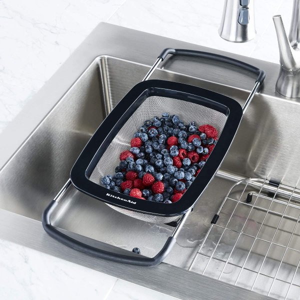 KitchenAid 水切りザル キッチンエイド 拡張可能なステンレススチールコランダー