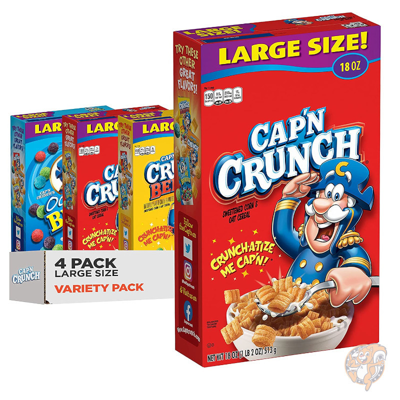 Quaker Cap'n Crunch 朝食 シリアル バラエティパック アソート 3種類(合計4箱）子供 朝ごはん|その他|アメリカ調理家電：種類別