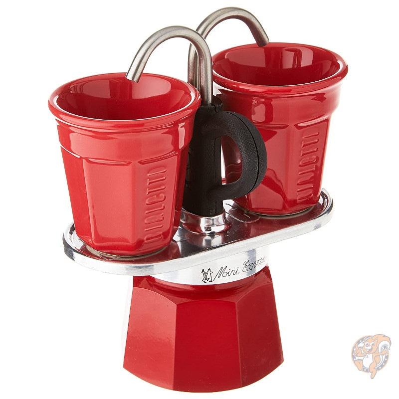 ビアレッティ ミニエクスプレス Bialetti Mini Express ショットグラス2個セット レッド アルミ|キッチン雑貨|アメリカ調理家電：種類別