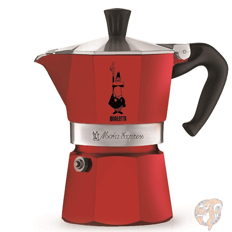 ビアレッティ Bialetti 4942 モカエキスプレス エスプレッソメーカー 赤 3カップ| コーヒーメーカー|アメリカ調理家電：種類別