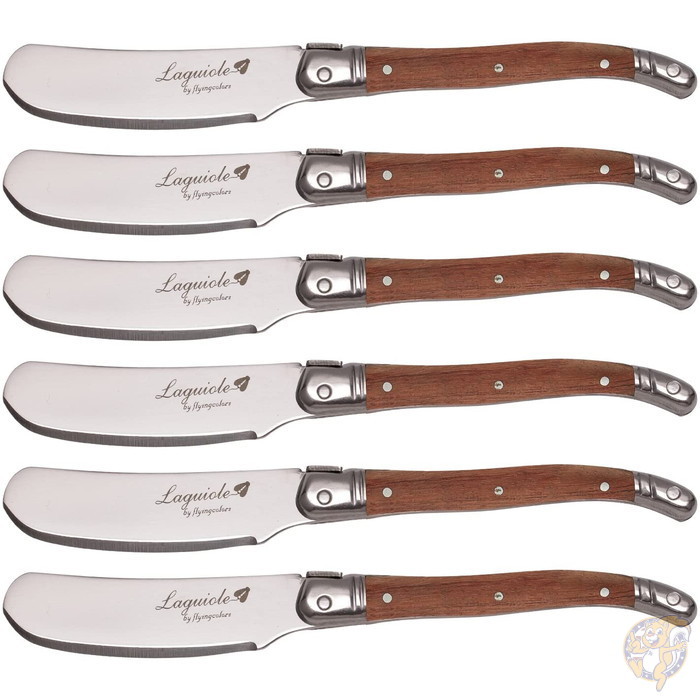 Laguiole ステーキナイフ6点セット・ウッドブロック付き Amazon | Laguiole By FlyingColors ステーキナイフ6点セット