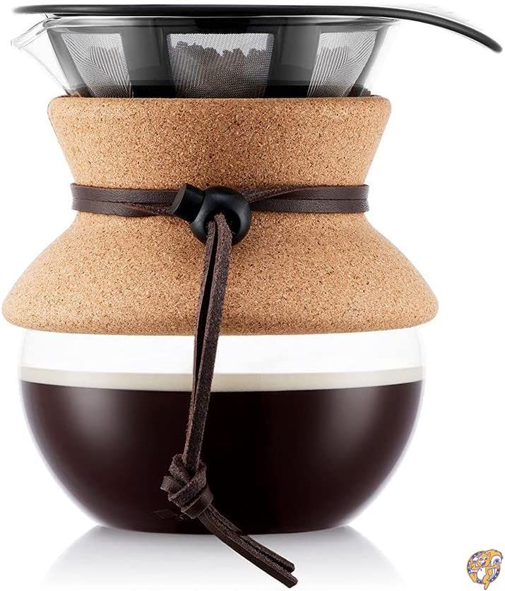 BODUM ボダム POUR OVER プアオーバー ステンレスメッシュフィルター ドリップ式 コーヒーメーカー 500ml コルクカバー付き| コーヒーメーカー|アメリカ調理家電：種類別
