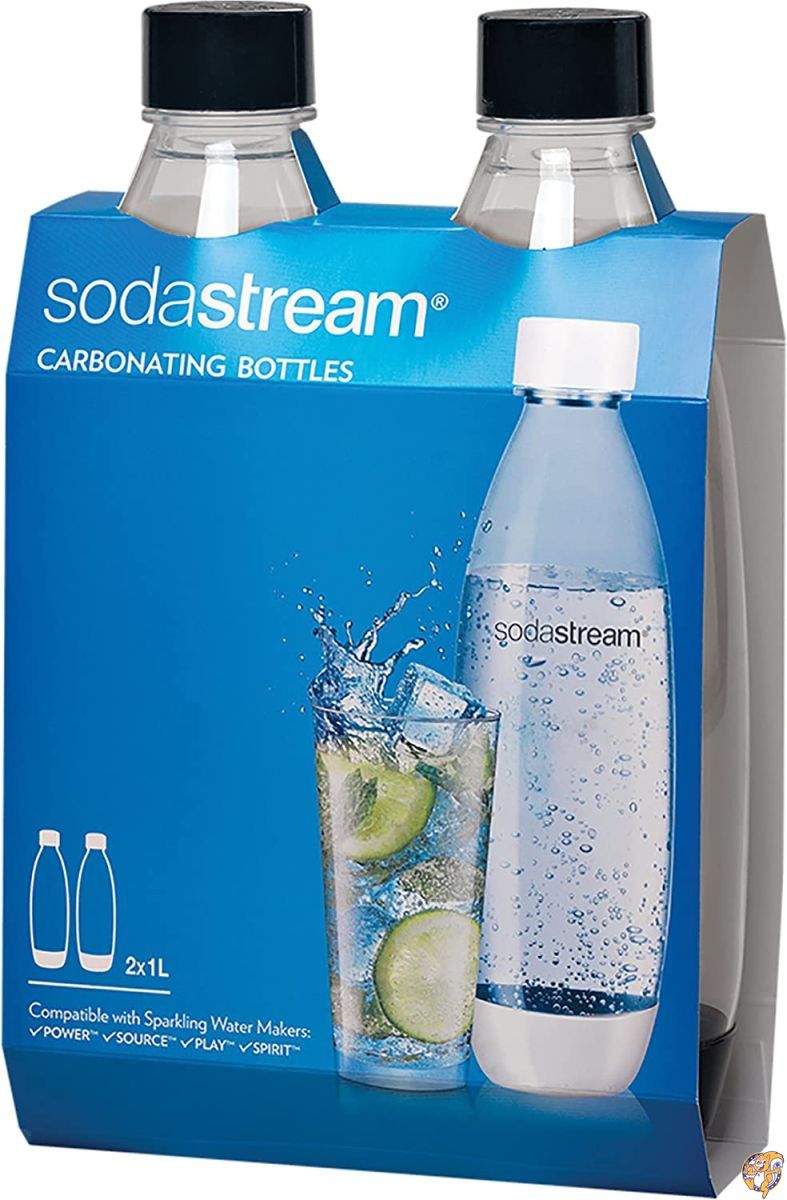 SodaStream ブラック 1L スリム炭酸ボトル ツインパック 1リットル|キッチン雑貨|アメリカ調理家電：種類別