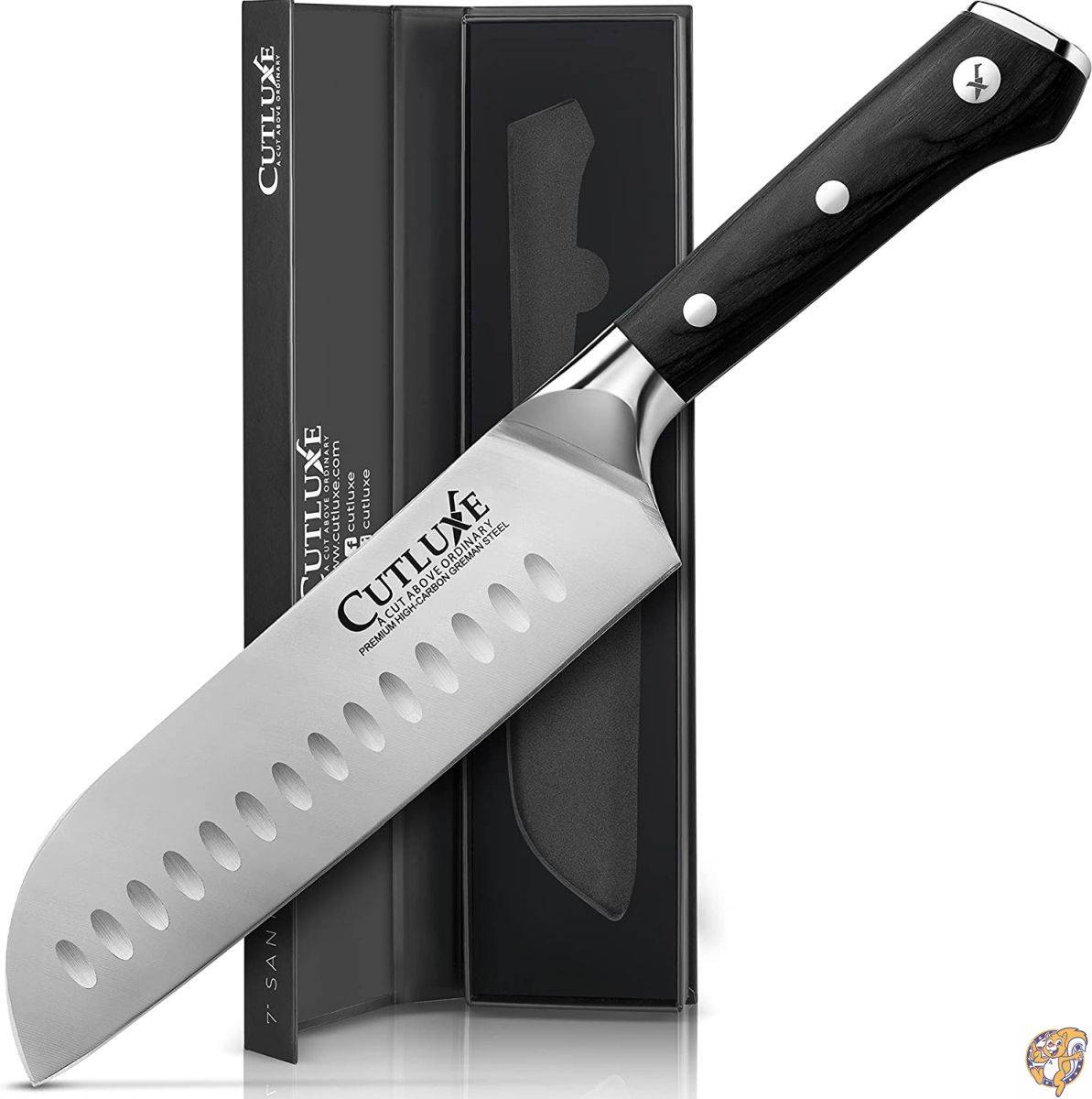 Cutluxe 三徳包丁 - 7インチ 高炭素ドイツ鋼 - フルタン - 職人シリーズ|包丁  ナイフ|アメリカ調理家電：種類別