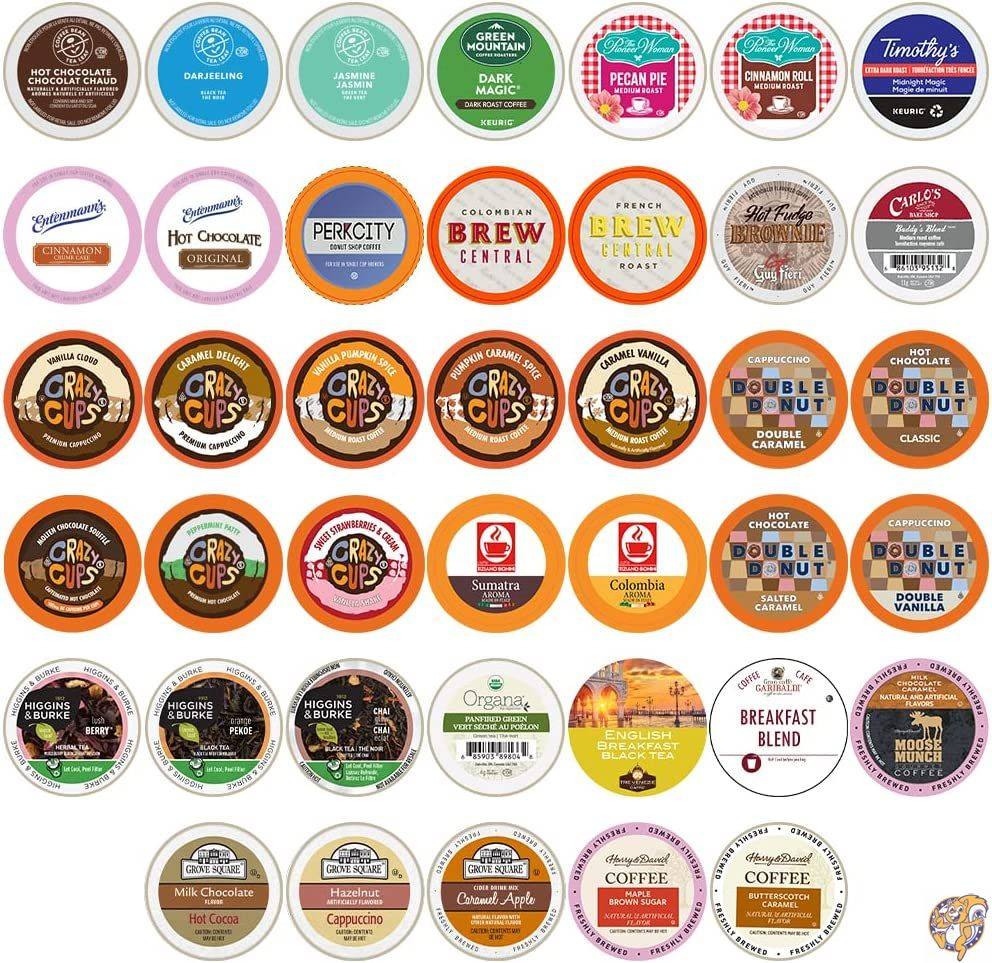 Coffee, Tea, and Hot Chocolate Variety Sampler Pack for Keurig K-Cup Brewers, 40 Count| コーヒーメーカー|アメリ