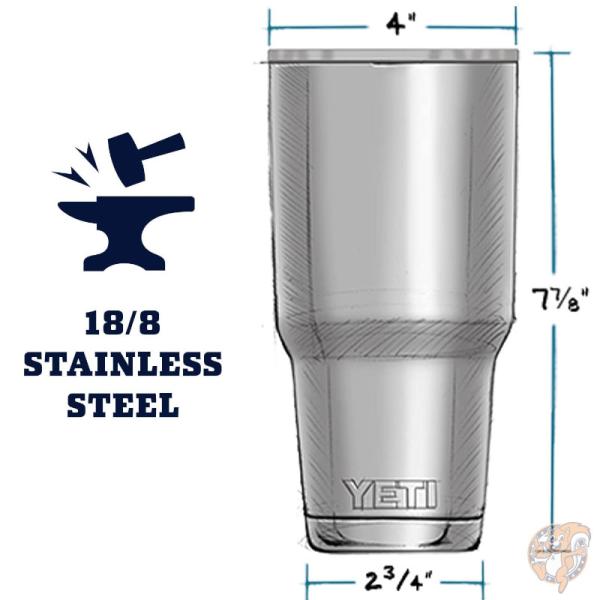 イエティ YETI ランブラー 30oz／約887ml ステンレス 蓋付き