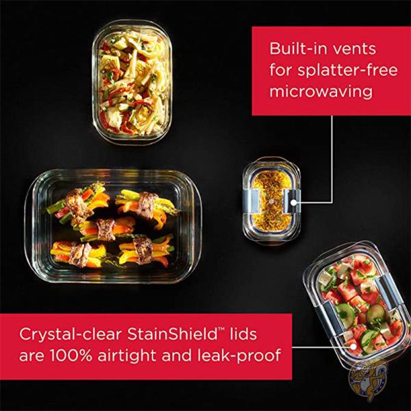 Rubbermaid ラバーメイド キッチン用品 フタ付き食品容器 ガラス