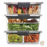Rubbermaid ラバーメイド キッチン用品 フタ付き食品容器 クリア、グレー 2108371|キッチン雑貨|アメリカ調理家電：種類別