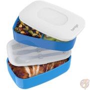ベントゴー Bentgo クラシック オールインワン 弁当箱 積み重ね可能な ランチボックス ブルー 青 カトラリー付き ランチ お昼ご飯 会社 学校|キッチン雑貨|アメリカ調理家電：種類別