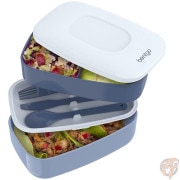 ベントゴー Bentgo クラシック オールインワン 弁当箱 積み重ね可能な ランチボックス スレート Slate カトラリー付き ランチ お昼ご飯|キッチン雑貨|アメリカ調理家電：種類別