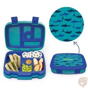 Bentgo（ベントゴー）子供用 弁当箱 キッズ ランチボックス 5コンパートメント 漏れ防止 シャーク サメ Sharks 食洗機対応 BPAフリー|キッチン雑貨|アメリカ調理家電：種類別