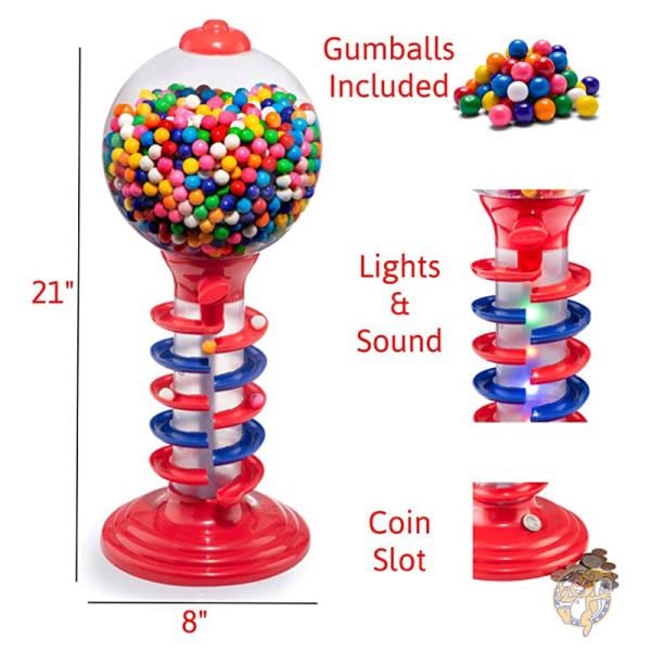 Playo プラヨ ディスペンサー スパイラル ガムボール バンク 赤