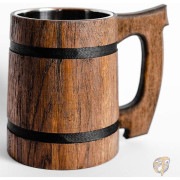 Etno Motif エトノ モチーフ キッチン用品 ビール ジョッキ 木製 ハンドメイド 茶 534922650|キッチン雑貨|アメリカ調理家電：種類別