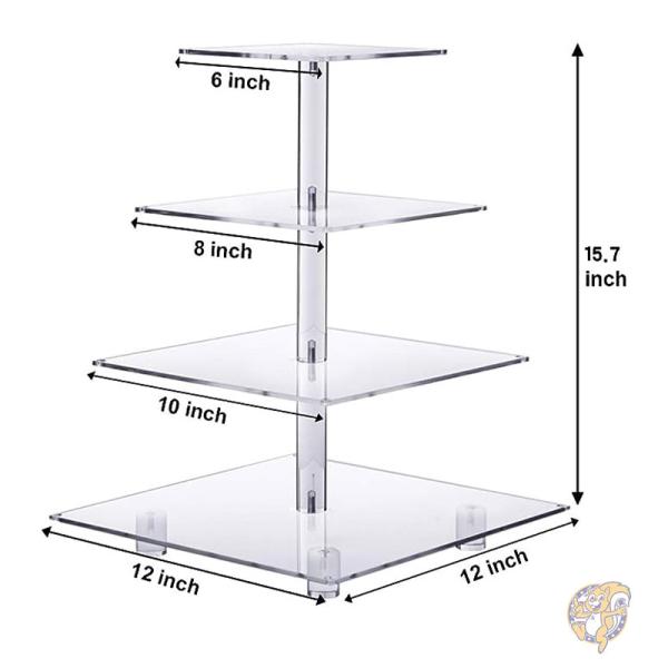 カップケーキスタンド アクリル タワーディスプレイ LEDライト